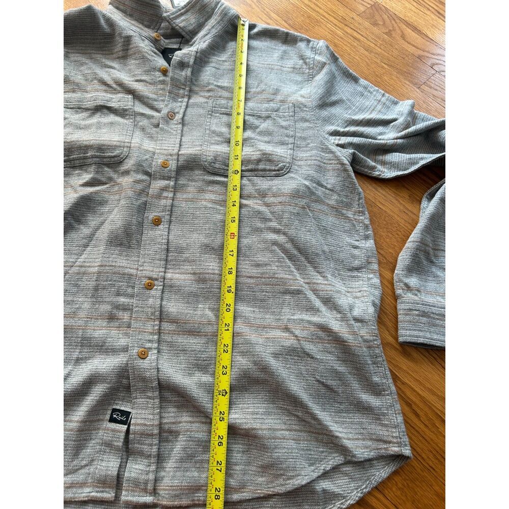 NWT Rails Men's Gray Striped Ivan Button Down shirt Grey Serape Large - Picture 10 of 10